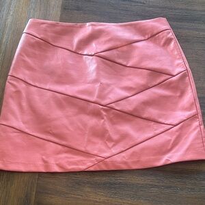 MINKPINK Pink Faux Leather Miniskirt